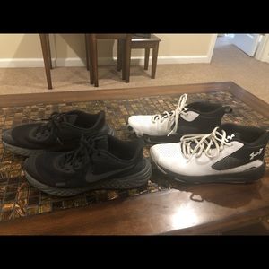 Boys sneakers. Nike revolution & Under Armour